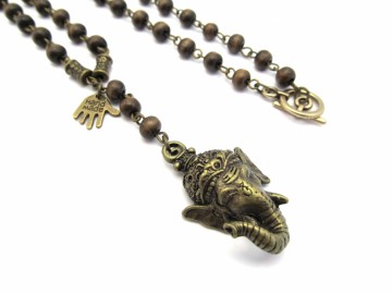 Ketting ganesha brons