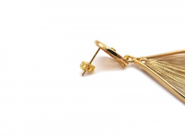 Gehaakte oorbellen champagne