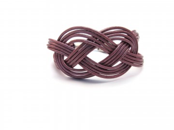 Gevlochten armband pink