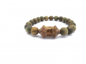 Groene sandelwood mantra armband7