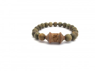 Groene sandelwood mantra armband8