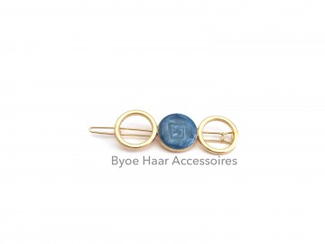 Haar accessoires cirkel blauw