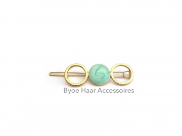 Haar accessoires cirkel mint