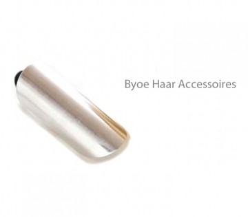 Haar elastiek design groot zilver