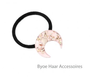 Haar elastiek maan roze