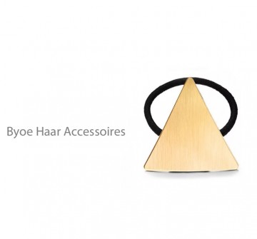 Haar elastiek strak design goud driehoek