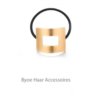 Haar elastiek strak design goud vierkant