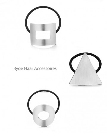 Haar elastiek srak design zilver overal