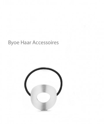 Haar elastiek srak design zilver rond