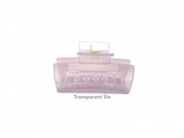 Haar klem medium mat transparat lila1