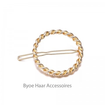 Haar speld gevlochten cirkel goud
