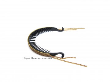 Haaraccessoire glitter goud knot