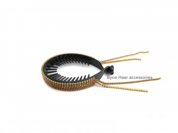 Haaraccessoire glitter goud knot