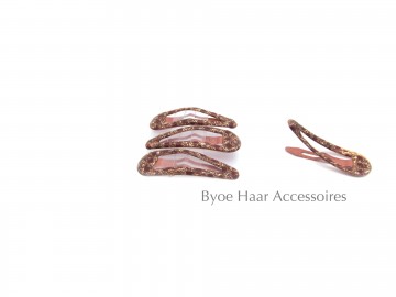 Haarclip glitter bruin