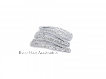 Haarclip glitter zilver