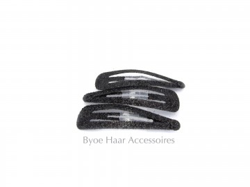 Haarclip glitter zwart