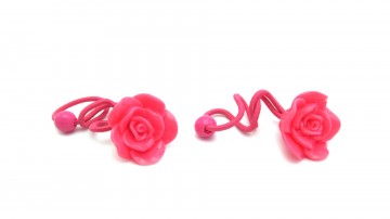 Haarelastiek roos hard rose