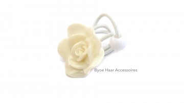 Haarelastiek roos wit