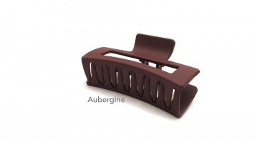 Haarklem mat middel aubergine