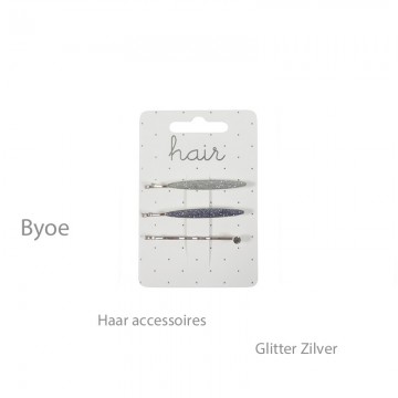 Haarschuifjes glitter3 zilver 0
