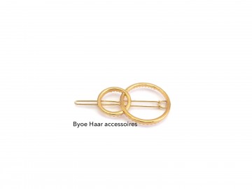 Haarspeld dubbel ring goud