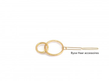 Haarspeld dubbel ring goud