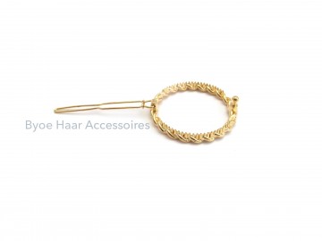 Haarspeld gevlochten cirkel goud