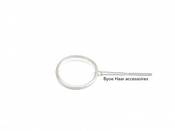 Haarspeld gladde ring zilver