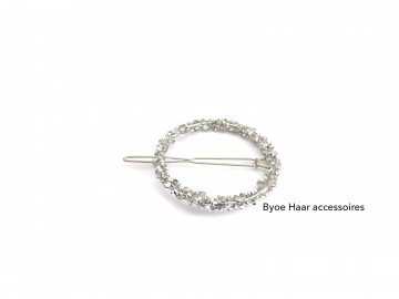 Haarspeld glitter zilver