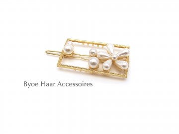 Haarspeld goud parels