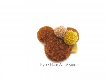 Haarspeld teddybeer bruin