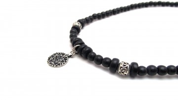 Heren ketting blackstar amulet