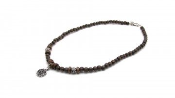 Heren ketting brown star amulet