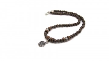 Heren ketting brown star amulet