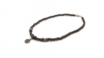 Heren ketting brown star amulet