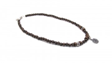 Heren ketting brown star amulet