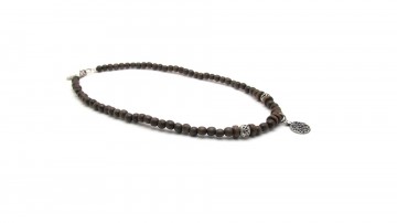 Heren ketting brown star amulet