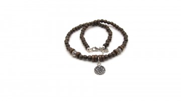 Heren ketting brown star amulet