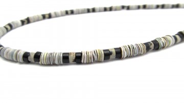 kinder ketting grijze schelp