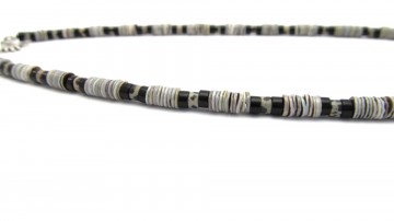 kinder ketting grijze schelp