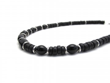 Heren ketting rvs black