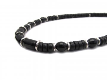 Heren ketting rvs black