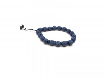 Herenarmband lava blauw