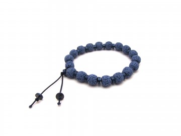Herenarmband lava blauw
