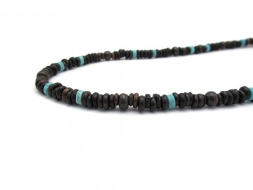 Herenketting turquoise brown