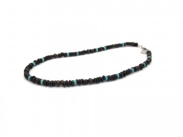 Herenketting turquoise brown