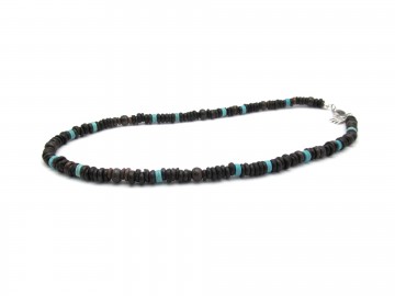 Herenketting turquoise brown