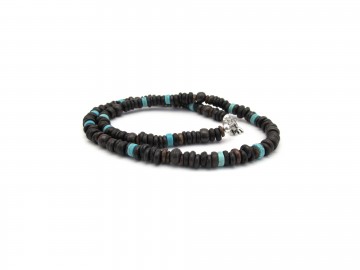 Herenketting turquoise brown