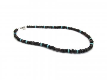 Herenketting turquoise brown