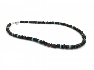 Herenketting turquoise brown